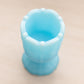 Vintage Small Blue Satin Fenton Paneled Daisy Toothpick Holder