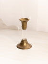 Vintage Small Brass Candlestick with Clear Lucite Stem