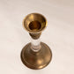 Vintage Small Brass Candlestick with Clear Lucite Stem