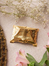 Vintage Small Brass Hinge Lid Divided Stamp Holder