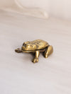 Vintage Small Brass Hinge Lid Frog Figurine