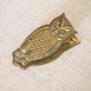 Vintage Small Brass Owl Desk or Hanging Clip