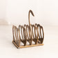 Vintage Small Brass Swan Toast Letter Holder