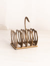 Vintage Small Brass Swan Toast Letter Holder
