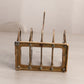 Vintage Small Brass Swan Toast Letter Holder