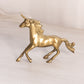 Vintage Small Brass Unicorn Figurine with Head Up