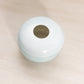 Vintage Small Circular Blue Ceramic Glass Hair Receiver Jar