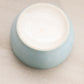 Vintage Small Circular Blue Ceramic Glass Hair Receiver Jar