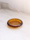 Vintage Small Circular Indiana Sandwich Amber Glass Coaster Dish