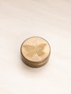 Vintage Small Circular Metal Gold Tone Butterfly Lidded Jar
