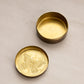 Vintage Small Circular Metal Gold Tone Butterfly Lidded Jar