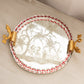 Vintage Small Circular Murano Mirror Tray with Twist Edge