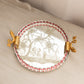 Vintage Small Circular Murano Mirror Tray with Twist Edge
