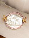 Vintage Small Circular Murano Mirror Tray with Twist Edge