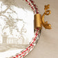 Vintage Small Circular Murano Mirror Tray with Twist Edge