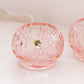 Vintage Small Westmoreland Roselin Pink Glass Rose Bowl with Floral Designs