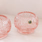 Vintage Small Westmoreland Roselin Pink Glass Rose Bowl with Floral Designs