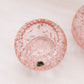 Vintage Small Westmoreland Roselin Pink Glass Rose Bowl with Floral Designs