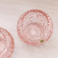 Vintage Small Westmoreland Roselin Pink Glass Rose Bowl with Floral Designs