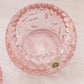 Vintage Small Westmoreland Roselin Pink Glass Rose Bowl with Floral Designs