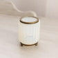 Vintage Small Circular White Opaline Glass Dish with Gold Tone Accents