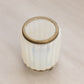 Vintage Small Circular White Opaline Glass Dish with Gold Tone Accents