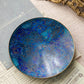 Vintage Small Cloisonné-Style Enamel-on-Brass Metal Floral Plate