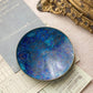 Vintage Small Cloisonné-Style Enamel-on-Brass Metal Floral Plate