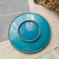 Vintage Small Cloisonné-Style Enamel-on-Brass Metal Floral Plate