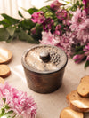 Vintage Small Copper Crock Club Inc Lidded Stoneware Crock