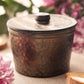 Vintage Small Copper Crock Club Inc Lidded Stoneware Crock