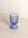 Vintage Small Dark Blue Opalescent Fenton Paneled Daisy Toothpick Holder