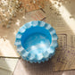 Vintage Small Fenton Blue Slag Glass Hobnail Dish