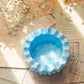 Vintage Small Fenton Blue Slag Glass Hobnail Dish
