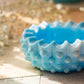 Vintage Small Fenton Blue Slag Glass Hobnail Dish