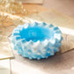 Vintage Small Fenton Blue Slag Glass Hobnail Dish