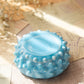 Vintage Small Fenton Blue Slag Glass Hobnail Dish