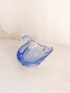 Vintage Small Fenton Glass Blue Opalescent Swan Dish