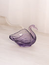 Vintage Small Fenton Glass Dark Purple Swan Dish