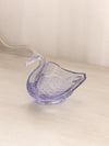 Vintage Small Fenton Glass Light Purple Swan Dish