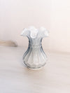 Vintage Small Fenton Gray Cased Glass Vase