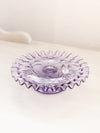 Vintage Small Fenton Purple Glass Crimped Footed Dish