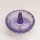 Vintage Small Fenton Purple Glass Ring Holder with Diamond Designs