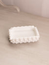 Vintage Small Fenton Rectangular White Milk Glass Hobnail Ashtray Dish