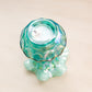 Vintage Small Fenton Teal Green Iridescent Opalescent Glass Vase