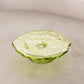 Vintage Small Green Glass Strawberry Footed Dish