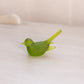 Vintage Small Green Satin Glass Bird Figurine