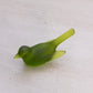 Vintage Small Green Satin Glass Bird Figurine