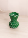 Vintage Small Green Slag Malachite Glass Toothpick Holder