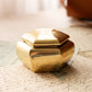 Vintage Small Hexagonal Lidded Brass Jar